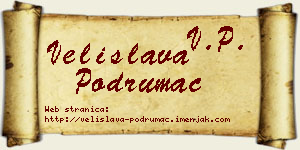 Velislava Podrumac vizit kartica
